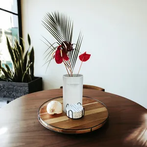 CRV3611WT - Large White Tall Flat Portfolio <b>Vase</b> - 5.7 W x 3 L x 11.4 H - Product Image 5