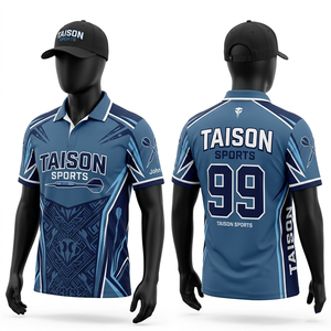 Mens Professional <b>Dart</b> Jersey 190 GSM Quick Dry Polyester Fabric Blue Geometric Panels Custom Sublimation Team Shirt - Product Image 3