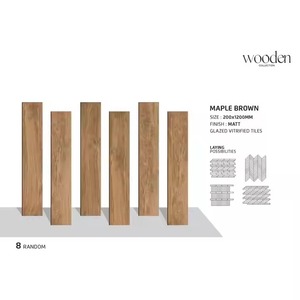 8x48 pulgadas 20x120cm 200x1200mm tira de porcelana antideslizante tira de porcelana de madera suelo tablones de madera baldosas de cerámica superficie tallada - Product Image 1