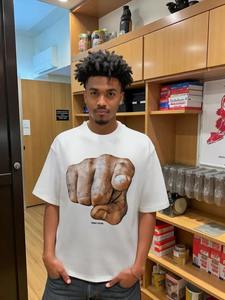 เสื้อยืดลำลองใส่ได้ทั้งชายและหญิงคอกลมแขนสั้นผ้าฝ้าย150กรัมทนทานออกแบบมาพร้อมกับสไตล์สตรีทแวร์พิมพ์ลาย - Product Image 3