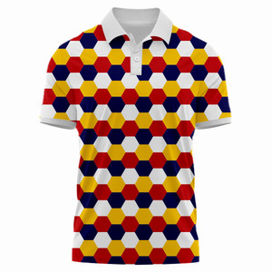 Polo de golf pour homme à manches courtes, coupe ajustée, en polyester et élasthanne, tricoté de haute qualité, impression par sublimation, avec boutons, personnalisable, livraison rapide, faible MOQ - Product Image 1