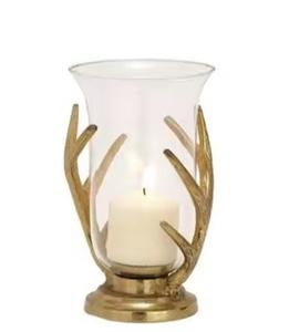 Candelabros y tarros de Metal real con acabado dorado de lujo, decoración del hogar de alta tendencia, precio al por mayor Premium - Product Image 1