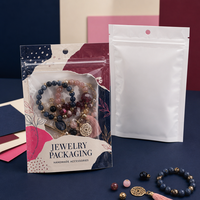 Sacs à fermeture éclair transparents personnalisables à 3 côtés scellés avec trous de suspension pour bijoux, bracelets et accessoires faits main