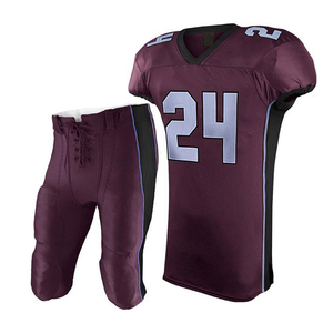 Uniformes de fútbol americano hechos a medida, jersey amarillo con pantalón sostenible, conjuntos de Jersey de ropa de equipo de club de fútbol - Product Image 2