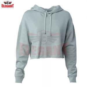 Sudadera corta con capucha para mujer en calidad personalizada al por mayor con el último diseño y sudaderas con capucha Premium para mujer logotipo personalizado - Product Image 5