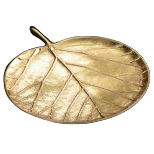 Bol de service de collations de salade de noix décoratives en fer doré rond de qualité supérieure pour accessoires de vaisselle plateaux de service - Product Image 1