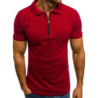 T-shirts d'été décontractés pour hommes, grande taille, respirants, imprimés ou unis, à manches courtes, style hip-hop, 100 % coton, streetwear, avec fermeture éclair frontale