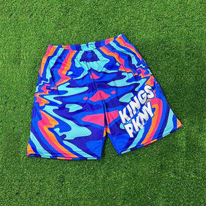 Pantalones cortos de baloncesto informales de alta calidad para hombre, fabricante personalizado, de gran tamaño, de doble capa, con cordón sólido de 5 pulgadas - Product Image 2