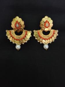 Vente chaude Boucles D'oreilles Ensemble Avec 22CT Plaqué Or Traditionnel Conçu À La Main Fantaisie Boucles D'oreilles Ensemble À Vendre - Product Image 4