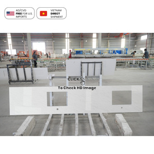 แผ่นหินควอตซ์ NV903 สีเดียว สำหรับตกแต่งภายใน ห้องซักรีด ตู้ ท็อปสีเทา ฐานสีควอตซ์ - Product Image 4