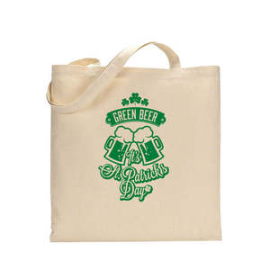 Bolso Tote para Mujer del Día de San Patricio - Verde, con Diseño de Cerveza, ¡Feliz por Celebrar! - Product Image 2