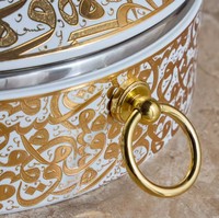Casserole isotherme de luxe moderne en acier inoxydable, design indien, durable, faite à la main, pour usage en restaurant, compatible induction, Ramadan, métal