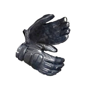 Gants noirs de moto à doigts entiers Gants en cuir durs du Pakistan - Product Image 5