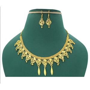 Ensembles de bijoux de mariage turc collier de fleurs bijoux plaqué or bijoux plaqué or 24k Dubai collier et bracelet ensemble indien - Product Image 1