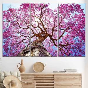 Elegant <b>Printed</b> Canvas Artwork: Blossom Tree Nature Landscape Decor,SET OF 3 CANVAS - Product Image 1