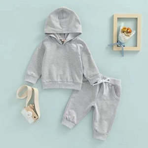 Ensemble survêtement décontracté pour adulte, taille plus, hiver, uni, respirant, en molleton de coton, deux pièces, sweat à capuche - Product Image 5