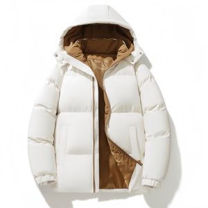 Nouvelle veste de poisson-globe épaisse ample et chaude à la mode pour hommes d'hiver, veste en coton décontractée à capuche coupe-vent et chaude pour hommes - Product Image 5