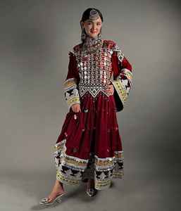 Vente flash Robe afghane kutchi longue jusqu'au sol respirante grande taille pour femmes Style ethnique Fait à la main Traditionnel Col rond Décontracté Soirée - Product Image 4