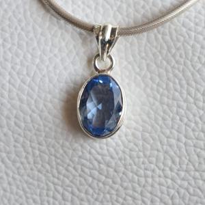 Joyería fina, pendientes de piedras preciosas de Topacio Azul, pendientes de plata de ley 925 para niñas, Pendientes colgantes para mujeres y niñas, joyería de plata - Product Image 3