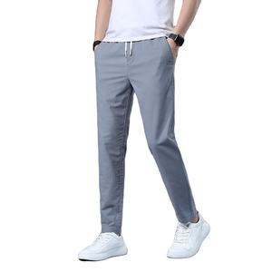 กางเกงลำลองขายาวสำหรับผู้ชาย, กางเกงยืดตรงบาง2026ระบายอากาศได้ดีฤดูร้อน - Product Image 1