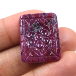 Rubis rouge naturel sculpté en cabochon, pierre précieuse, rubis sculpté à la main, pierre lisse, fournisseur en gros pour bijoux - Product Image 1