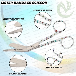 Vaslcare-Juego de tijeras Premium para enfermería, 3 uds., con fórceps hemostático, mango médico, fuente de alimentación manual - Product Image 2