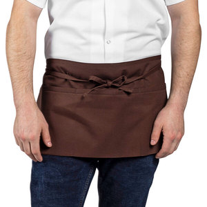 Delantal de cocina de lona de algodón impermeable para mujeres/hombres, uniforme de trabajo de camarero de restaurante reutilizable con bolsillos para limpiar el trabajo de la tienda - Product Image 4