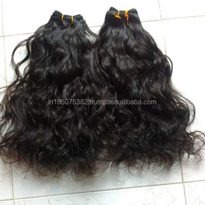 Armure ondulée de prolongements de cheveux vierges non traités indiens Remy faite à partir de cheveux humains - Product Image 1