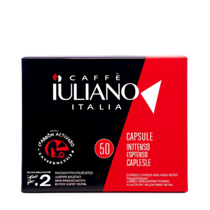 Cápsulas de Café Espresso Intenso Caffe Iuliano, Paquete de 50 - Compatibles con Lavazza Espresso Point, Café Arábica Blanco, Suave, Dulce y Neutro - Product Image 3