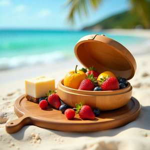 ถาดเสิร์ฟชีสและของหวานไม้สุดหรู ทนความร้อน ใช้กับเตาอบและเครื่องล้างจานได้ ผลิตด้วยมือ เป็นมิตรต่อสิ่งแวดล้อม เหมาะสำหรับใช้ในครัว ร้านเบเกอรี่ คาเฟ่ และใช้ในบ้าน - Product Image 2