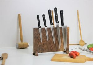 Portacuchillos de madera de bambú con diseño minimalista que proporciona funcionalidad y estilo para chefs caseros o profesionales - Product Image 2