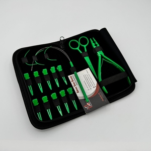 ชุดอุปกรณ์ต่อผมสแตนเลสเกรดการผ่าตัดโลโก้ตามสั่งสีเขียว - Product Image 3