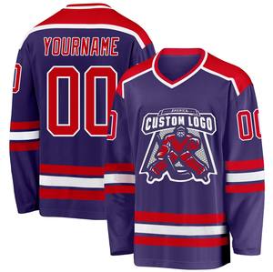 Jersey de Hockey sobre Hielo Personalizado con Nombre, Número y Logotipo del Equipo, 100% Poliéster, Impresión por Transferencia de Calor, Antibacteriano y de Secado Rápido - Product Image 2