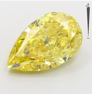 2,01 CT Lab Grown Diamant Fancy Color amarillo VS1 Diamantes fabricados Diamante suelto Corte de pera CVD HPHT Diamantes de laboratorio - Product Image 1