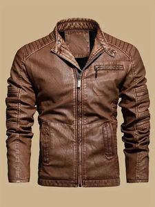 Vestes en cuir formelles de haute qualité avec placement de logo avant à col montant - Product Image 2