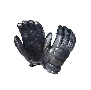 Gants noirs de moto à doigts entiers Gants en cuir durs du Pakistan - Product Image 4