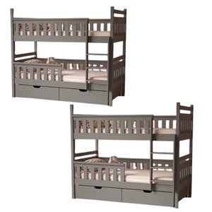 Litera de madera de estilo moderno simple para dormitorio infantil con escalera y cajones, muebles para niños, fábrica directa - Product Image 2