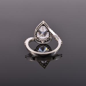 Nuevos anillos de diamantes de Zirconia cúbica blanca de lujo para mujer, anillos de joyería de moda para fiesta de compromiso de boda - Product Image 3