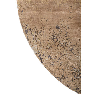 Alfombra de Lana y Seda de Bambú Entrelazada a Mano Entropy Gold Akwb-13009, Alfombra Rectangular de Felpa con Patrón Abstracto para Sala de Estar - Product Image 4