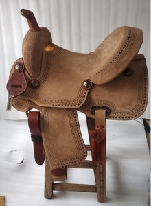 Precios Bajos: Silla de Montar Western de Cuero Rugoso con Cuero Genuino para Carreras y Uso Ecuestre - Product Image 3
