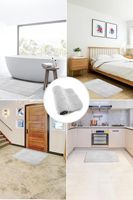 Tapis de bain en diatomite gris Neptun, épais, moderne, pour usage hôtelier, lavable, 25 mm, doux, en polyester et coton, antidérapant, antibactérien, résistant à l'eau