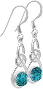 Pendientes de gota clásicos de piedras preciosas turquesas, Plata de Ley 925, joyería de regalo de fiesta para mujeres y niñas - Product Image 5