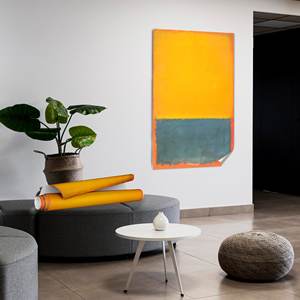 Lienzo Impreso con Arte Abstracto en Amarillo y Gris - Decoración Moderna para Pared, Lienzo Enrollado de 1 Pieza - Product Image 1