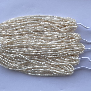 2มม. 3มม. ไข่มุกน้ำจืดสีขาวธรรมชาติเกรด AAA ได้รับการรับรองจาก IGI สายลูกปัดตัดเรียบ - Product Image 3