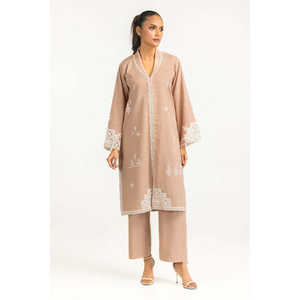 Conjunto Coordinado Bohemio de Algodón Jacquard Bordado IPST-44723-A Talla XXS para Atuendos de Primavera/Verano - Product Image 1