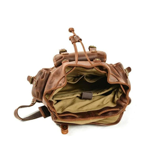 OEM Sac à dos en cuir unisexe léger et imperméable Conception personnalisée en cuir véritable Nouveau style pour une utilisation en extérieur Demande du client - Product Image 3