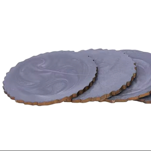 Aaliyan impex ที่รองแก้วไม้และเรซินหรูหราตามฤดูกาลใบไม้ทะเลออกแบบดอกไม้ตกแต่งบ้านห้องครัว - Product Image 1