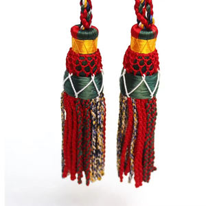 Cordón de gaita OEM de colores sólidos y borlas hechos a mano en hilos de lana Cordón de gaita para drones al por mayor - Product Image 6