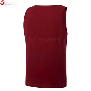 Camiseta sin mangas de mezcla de poliéster/algodón transpirable para hombre de calidad superior superventas - Product Image 3