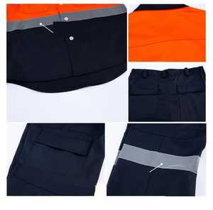 Combinaison de travail en pur coton pour hommes pour le printemps automne Protection du travail épaissie Sécurité réfléchissante Caractéristiques anti-brûlure Vêtements de travail de soudage - Product Image 4